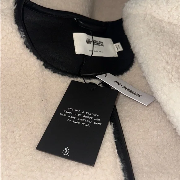 NWT 4TH & RECKLESS YANIS JACKET XXL Shearling Boxy Fit - Picture 8 of 9